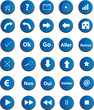 boutons web bleu foncé