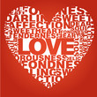 Valentine heart from love words Valentine heart from love words