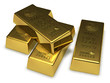 Vier Goldbarren mit individueller Seriennummer Vier Goldbarren mit individueller Seriennummer