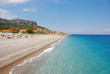 Sandy beach at hotel in Kiris (Kemer), Turkey