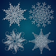 Vector: Elegance Christmas snowflake pattern. Vector layered. Elegance Christmas snowflake pattern. Vector layered.