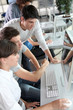 Group of student in business training Group of student in business training