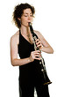 Beautiful clarinetist women