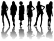 6 silhouettes of women /8