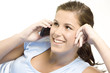 portrait of telephoning woman