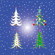 four christmas trees four christmas trees