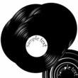 couple of vintage record vynils with space for text couple of vintage record vynils with space for text