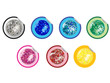 colored disco ball stickers collection colored disco ball stickers collection