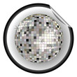 disco ball black sticker disco ball black sticker