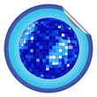 disco ball blue sticker disco ball blue sticker