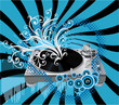 Abstract party poster with disco ball Abstract party poster with disco ball