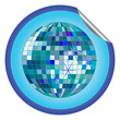 disco ball blue sticker 2 disco ball blue sticker 2
