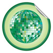 disco ball green sticker disco ball green sticker