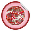 disco ball red sticker disco ball red sticker