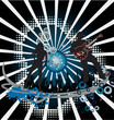Abstract party poster with disco ball Abstract party poster with disco ball