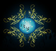 Abstract party poster with disco ball