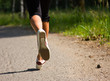 Woman running in the park.