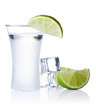 shot glass filled with clear cold alcohol shot glass filled with clear cold alcohol