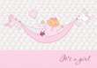 Baby card for newborn girl