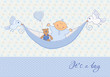 Baby card for newborn boy