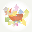 Vector Illustration: Abstract Background Arrow