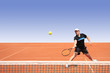TENNIS - Tennisspieler spielt einen Volley
