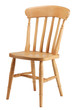 A traditional pine kitchen chair isolated on white + clipping pa A traditional pine kitchen chair isolated on white + clipping pa