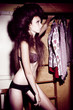 Beautiful girl and her wardrobe