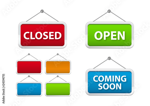 Vector: Cartelli Closed/Open Colorati Cartelli Closed/Open Colorati