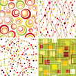 Set of seamless geometic backgrounds. Set of seamless geometic backgrounds.