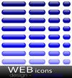 webicon vectorset - glossy blue