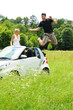 Sprung vom Auto