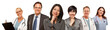 Hispanic Women with Businessman and Male Doctors or Nurses