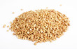 Buckwheat seeds closeup isolated on white