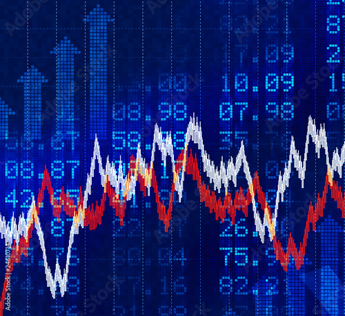 Illustration: stock market graph stock market graph