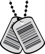 two tags with a barcode