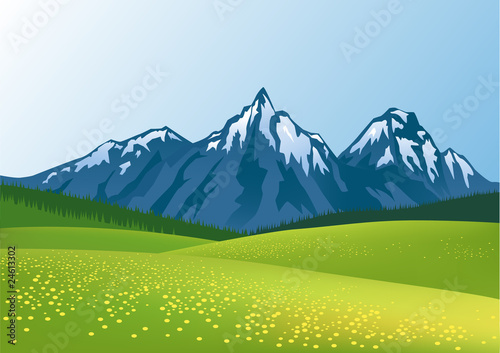 Vector: Mountain background Mountain background