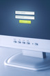 Monitor with input field with user name and password