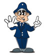 Policeofficer Warning Blue