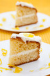 Two slices of lemon cake