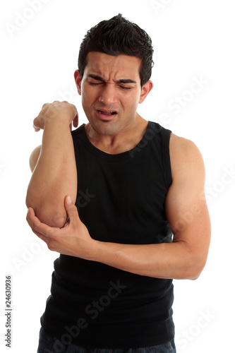 Photo: Man with excruciating injury or pain Man with excruciating injury or pain