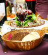 fresh and tasty food on table