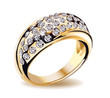 Gold vector diamond ring