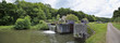 écluse, canal du Nivernais, France, panoramique