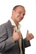 A smiling  young man .