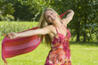 Woman dancing in nature