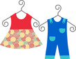 baby clothes hanging on clothes hanger
