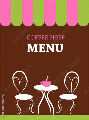  Coffee Shop Menu on Two Chairs And Table In A Coffee Shop  Menu Template    Zoyalipets