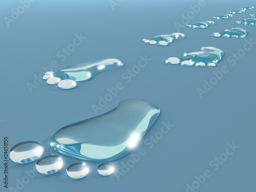Illustration: Impronte bagnate Impronte bagnate