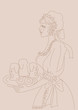Bavarian woman with beer